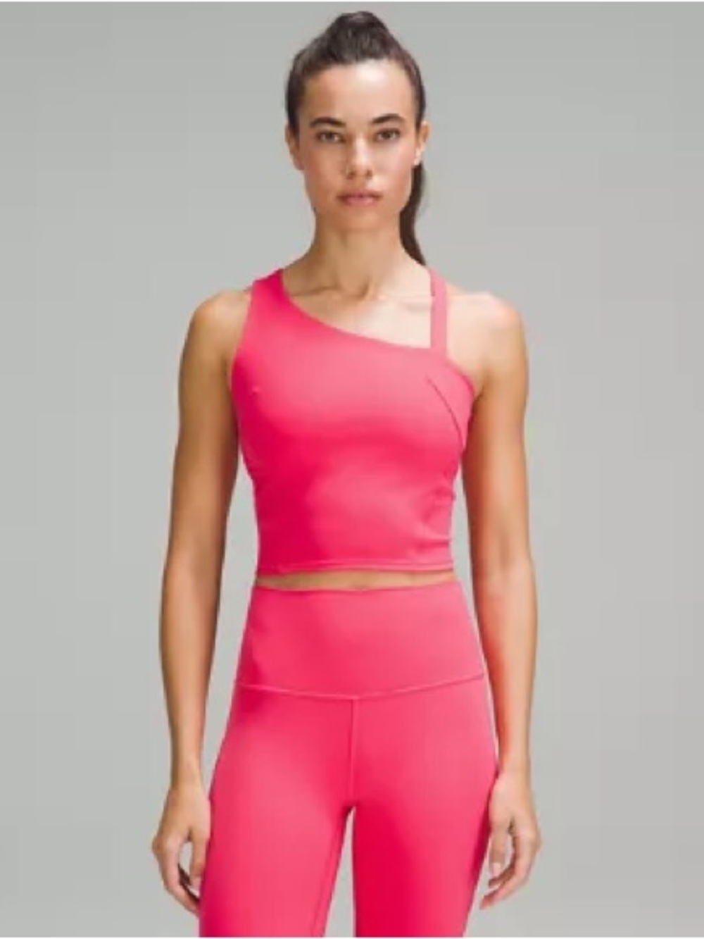 Lululemon Everlux Asymmetrical Tennis
Tank Top One Shoulder Top Bra Cups